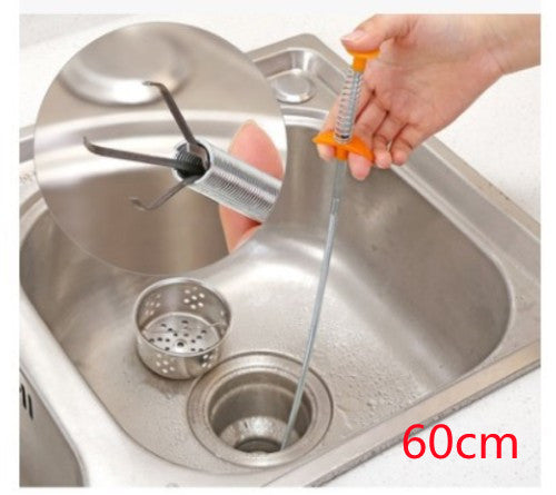 Effortless Sewer Dredger: Spring Tool for Quick and Effective Pipe Clearing - Sal Basket