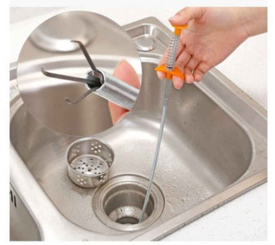 Effortless Sewer Dredger: Spring Tool for Quick and Effective Pipe Clearing - Sal Basket